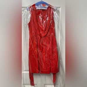 Anthro Maeve red A-line dress